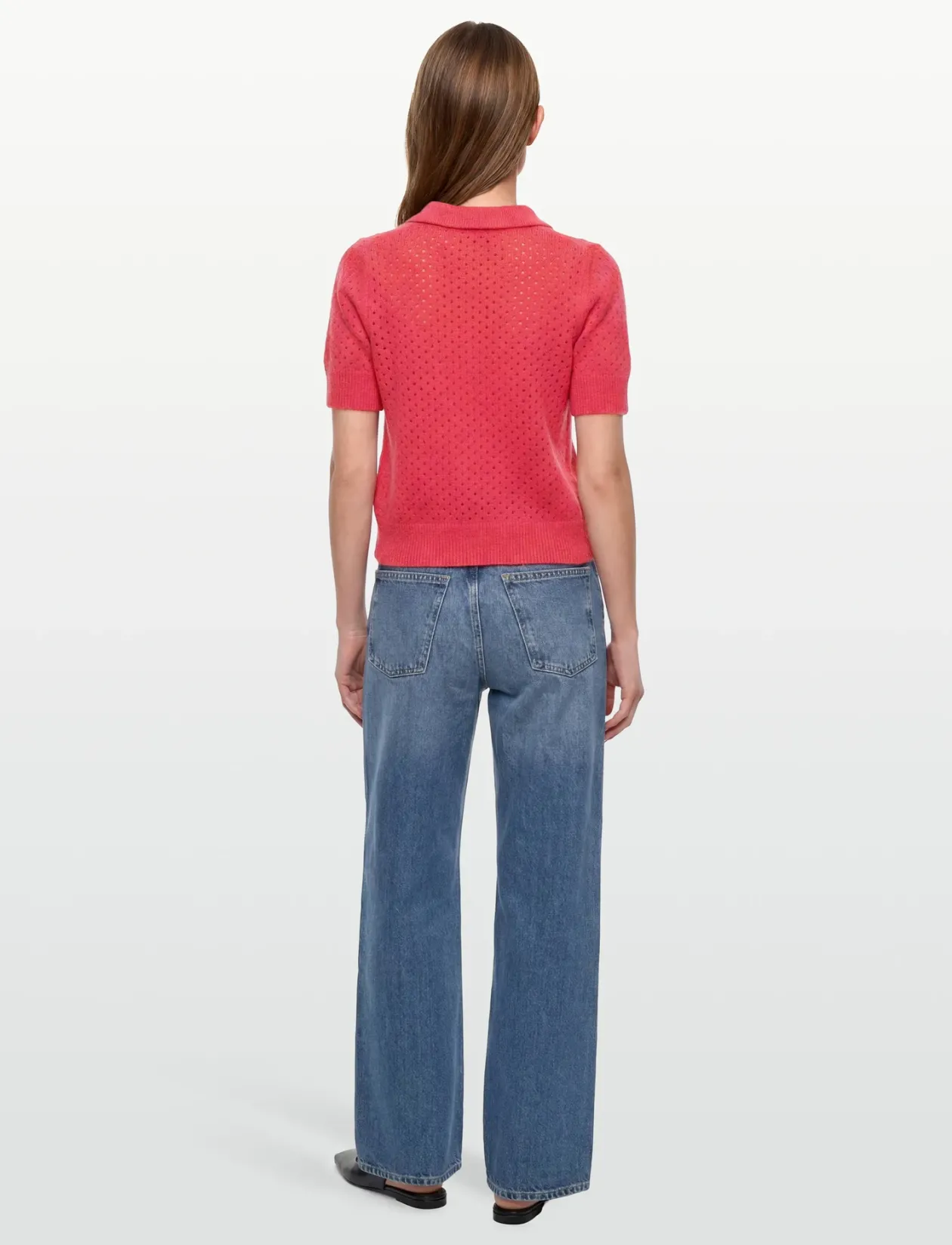 Mesh Knitted Short Sleeve Cardigan - Cardigans