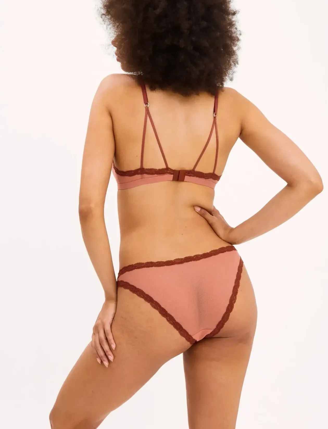 Mesh Lace Trim Bikini Briefs - Briefs