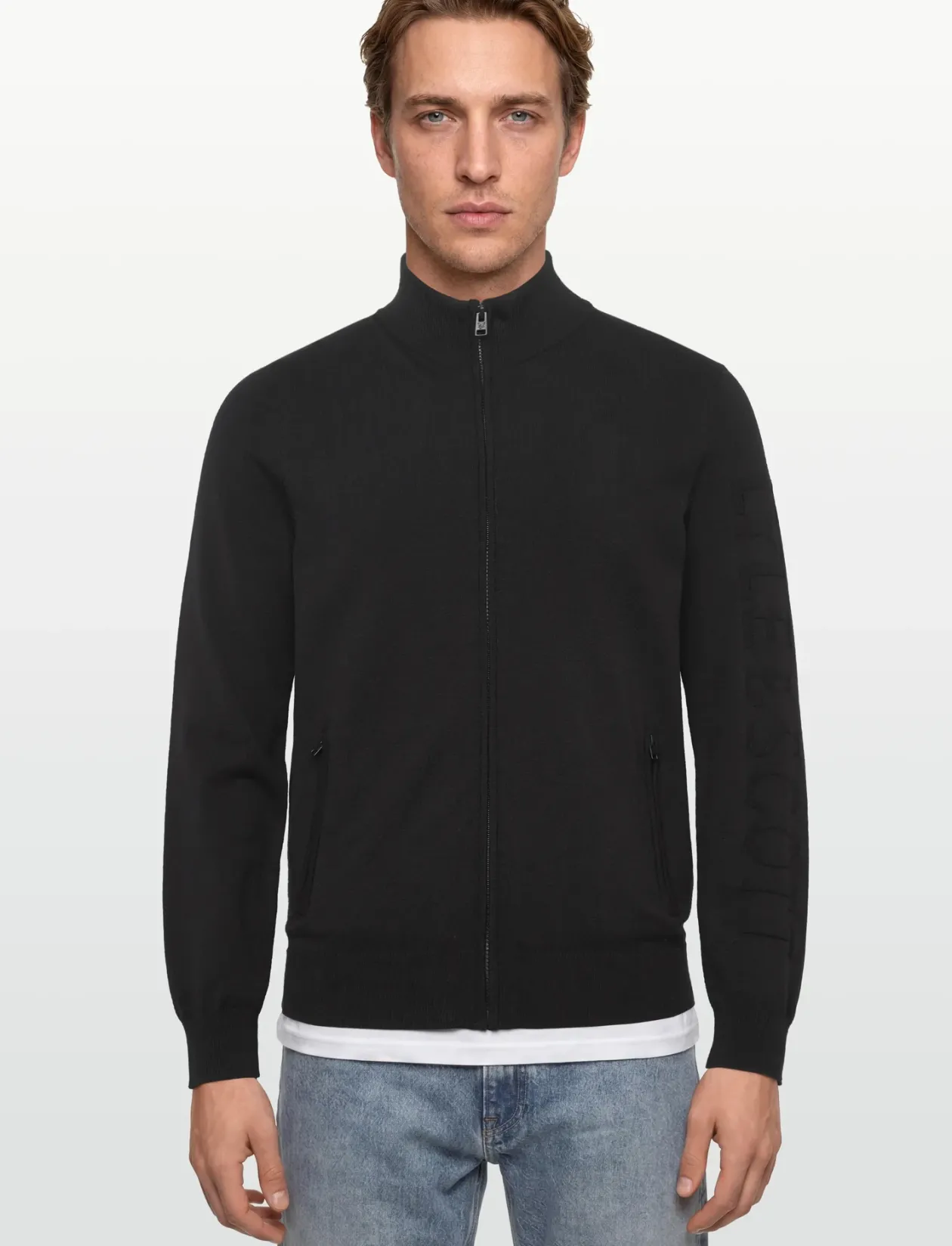 Mesh Logo Knitted Track Jacket - Sweatshirts
