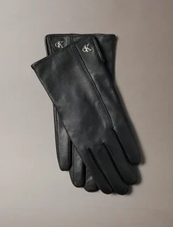 METAL CK LEATHER GLOVES - Handsker & Vanter