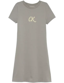 METALLIC PRINT LS A-ALINE DRESS - Kortærmede hverdagskjoler
