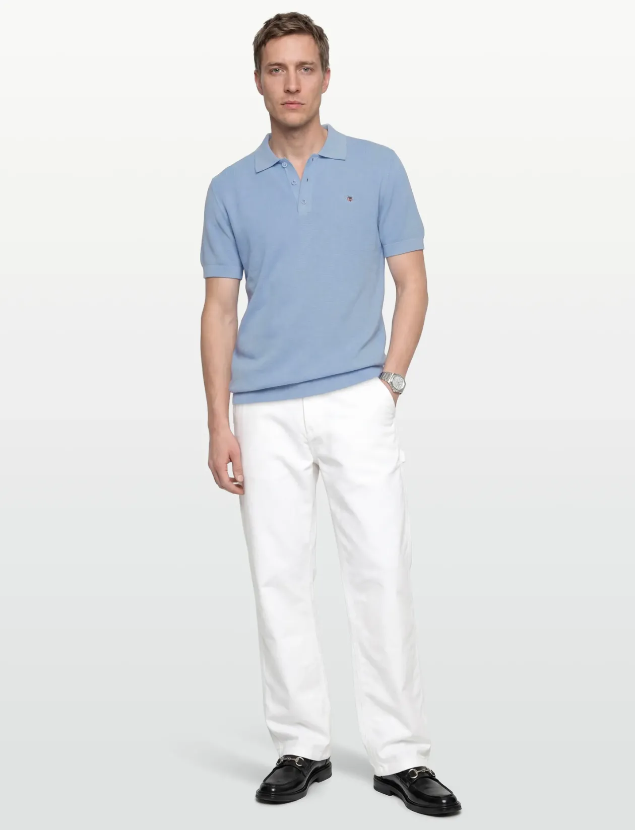 MICRO TEXTURED COTTON SS POLO - Kortærmede poloer