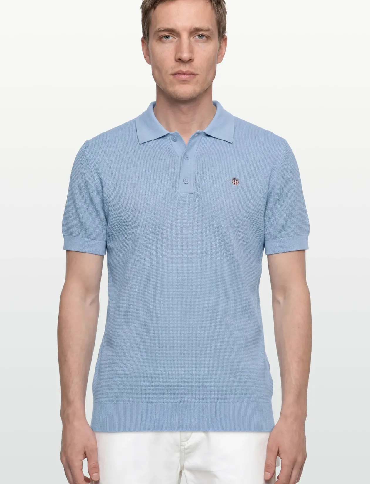 MICRO TEXTURED COTTON SS POLO - Kortærmede poloer