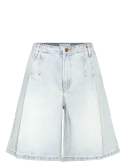 95 MID PLEATED SHORT JANET JANET - Denim shorts