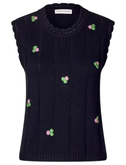 2359 Midweight Wool, Bubble Knit Ve - Strikveste