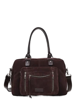 Mille Suede Chocolate - Top handle tasker