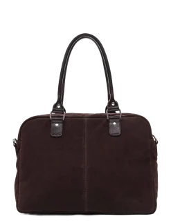 Mille Suede Chocolate - Top handle tasker