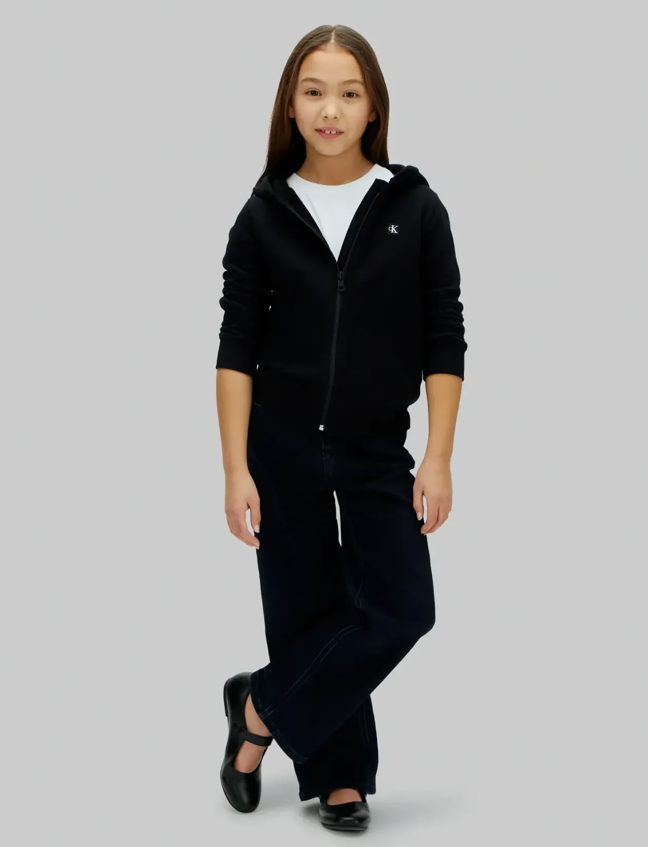 MINI BADGE ZIP HOODIE - Hættetrøjer
