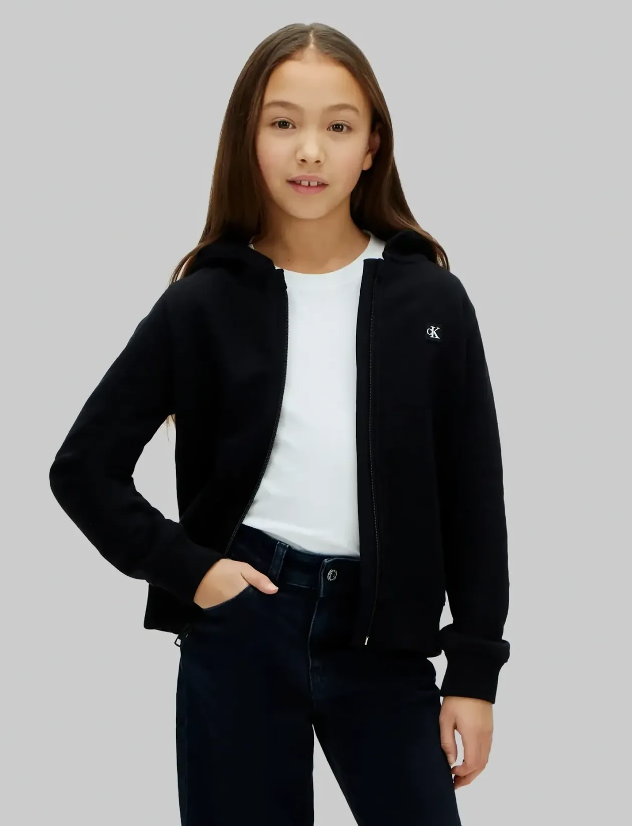 MINI BADGE ZIP HOODIE - Hættetrøjer