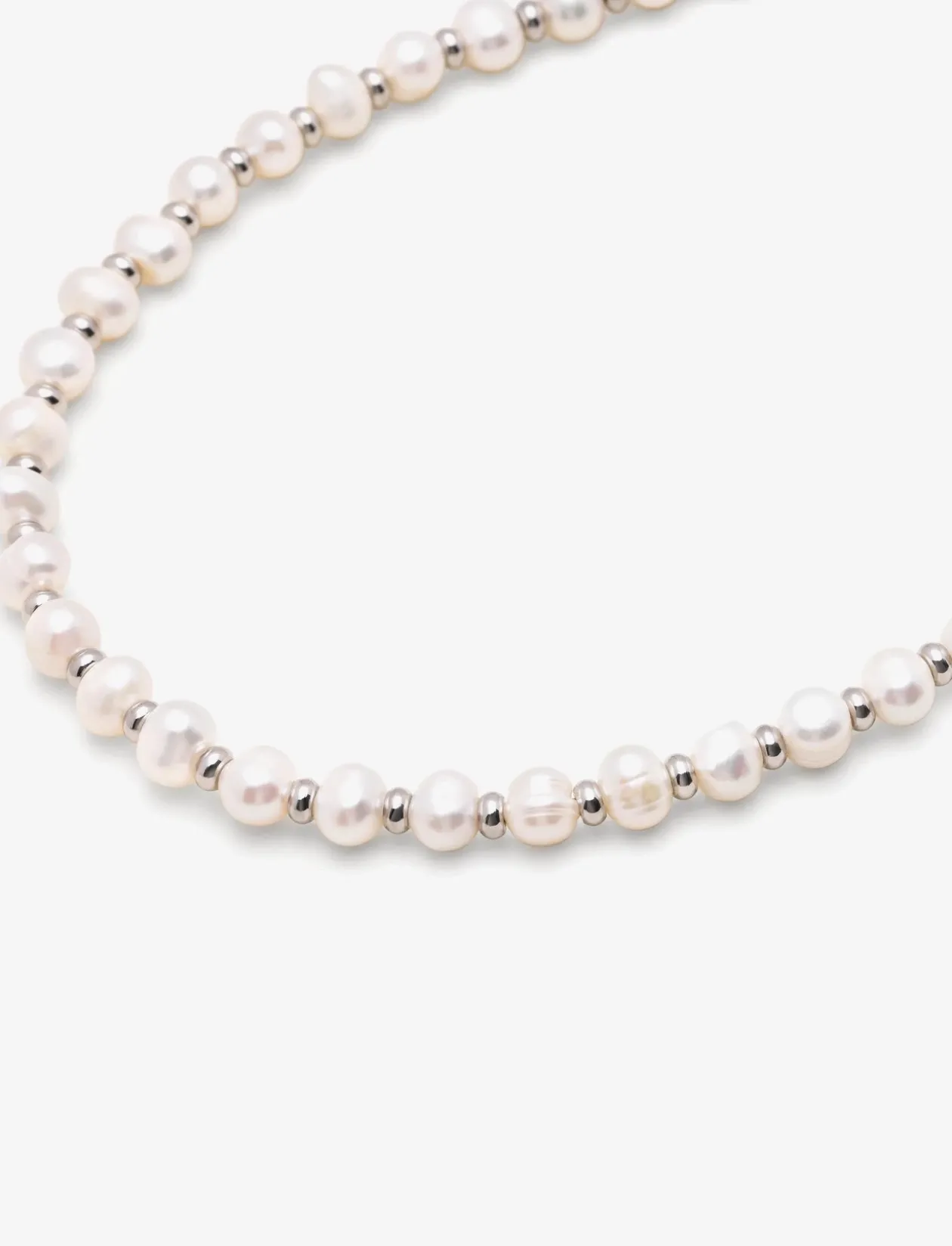 Mini Pearl Choker with Silver - Halskæder
