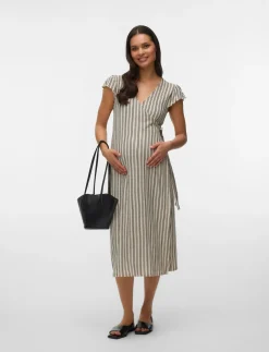 MLDIANA TESS CAP WRAP JRS MIDI DRESS 2F - Midi kjoler