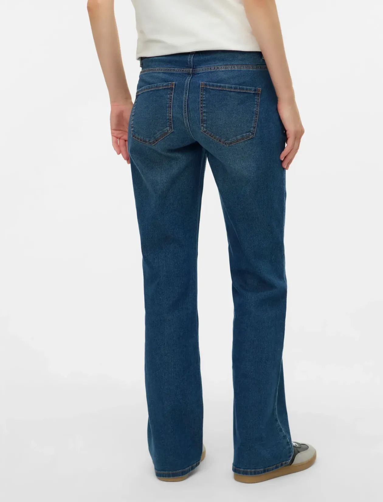 MLEDINA FLARED DB JEANS NOOS - Straight jeans
