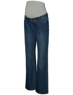 MLEDINA FLARED DB JEANS NOOS - Straight jeans