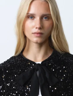 MONET SEQUIN TIE CARDIGAN - Korte blazere