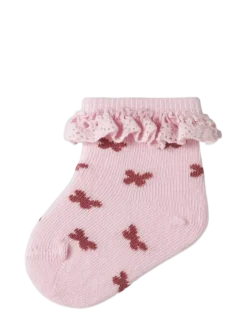 NBFFUTTERFLY SOCK - Babysokker