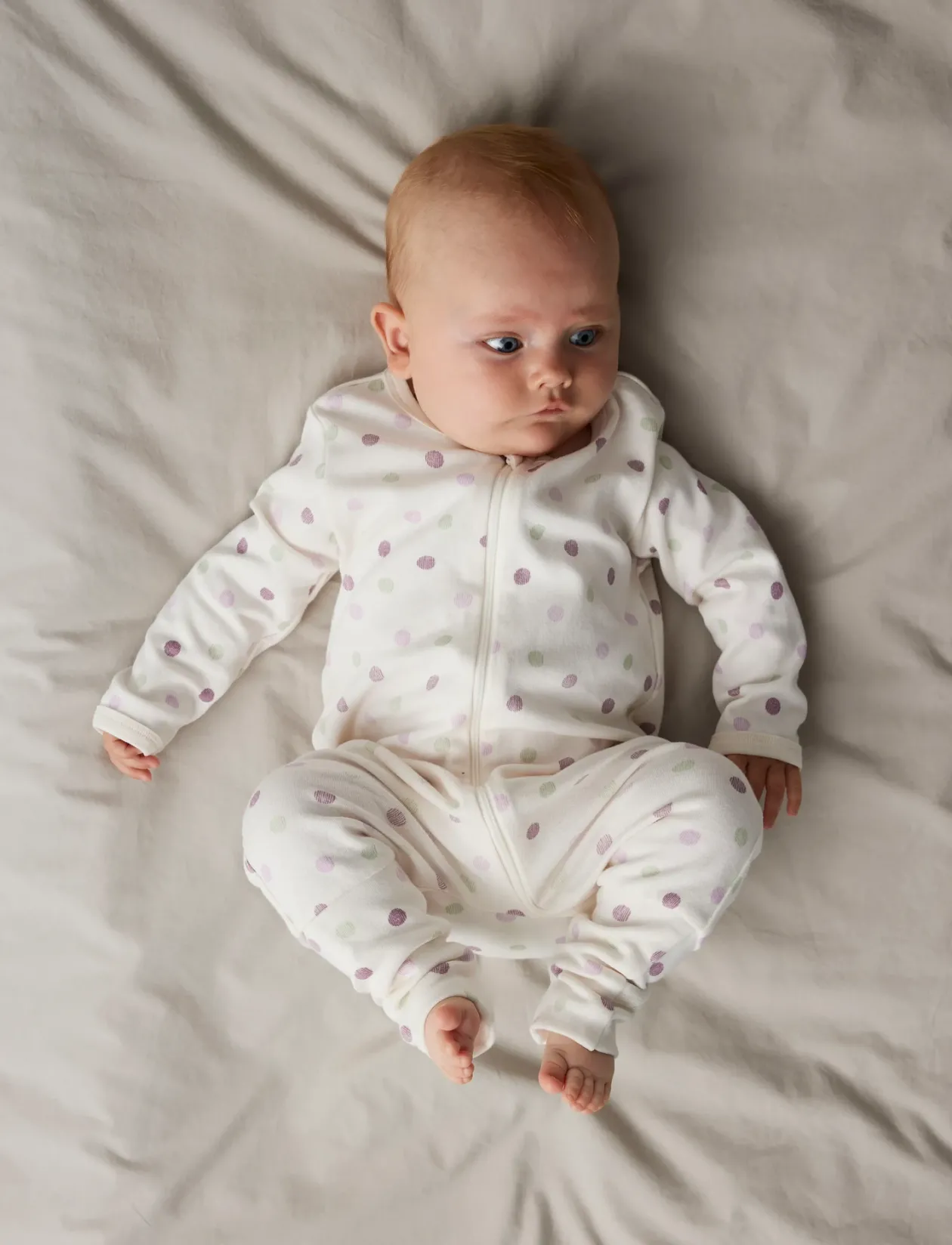 NBFNIGHTSUIT 2P ZIP FF JET DOT NOOS - One-sie