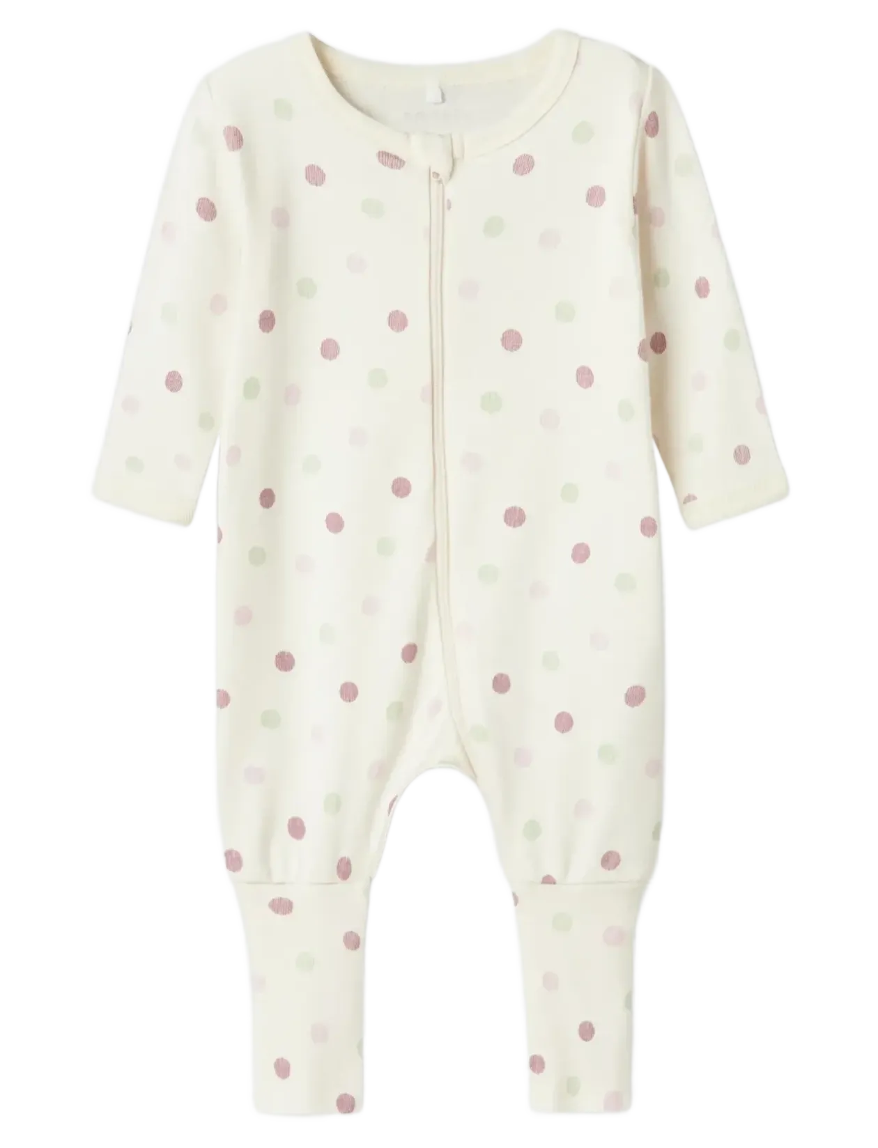 NBFNIGHTSUIT 2P ZIP FF JET DOT NOOS - One-sie