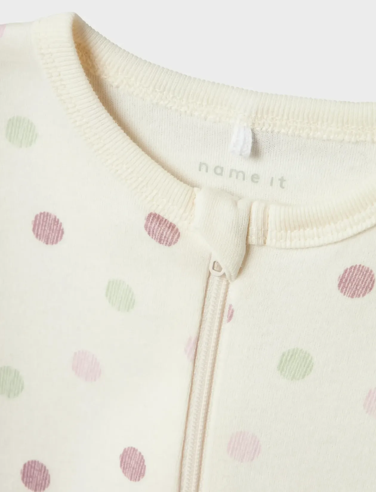 NBFNIGHTSUIT 2P ZIP FF JET DOT NOOS - One-sie