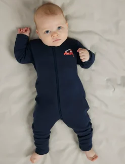 NBMNIGHTSUIT 2P ZIP FF FIRETRUCK NOOS - One-sie