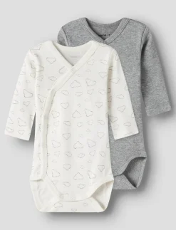 NBNBODY 2P LS WRAP CLOUD NOOS - Langærmede bodyer