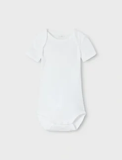 NBNBODY 3P SS SOLID WHITE 4 NOOS - Kortærmede bodyer