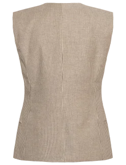 2ND Juell - Striped Linen Blend - Vatterede veste