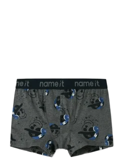 NKMBOXER 3P DARK GREY MEL SKULL NOOS - Underbukser