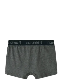 NKMBOXER 3P DARK GREY MEL SKULL NOOS - Underbukser