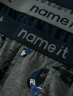 NKMBOXER 3P DARK GREY MEL SKULL NOOS - Underbukser