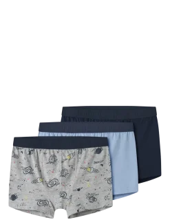 NKMBOXER 3P GREY SPACE NOOS - Underbukser