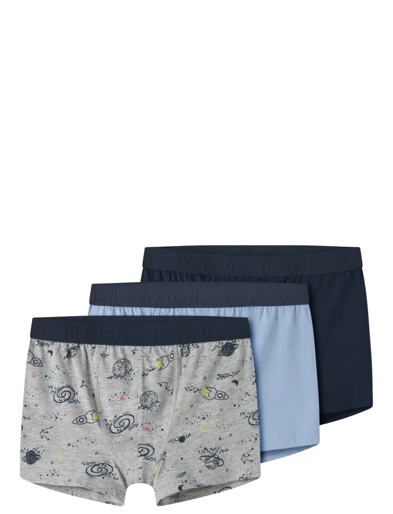 NKMBOXER 3P GREY SPACE NOOS - Underbukser