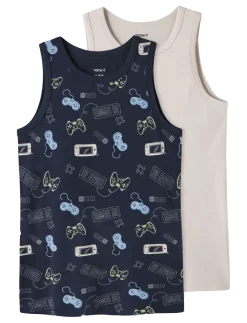 NKMTANK TOP 2P NAVY GAMER NOOS - Ærmeløse