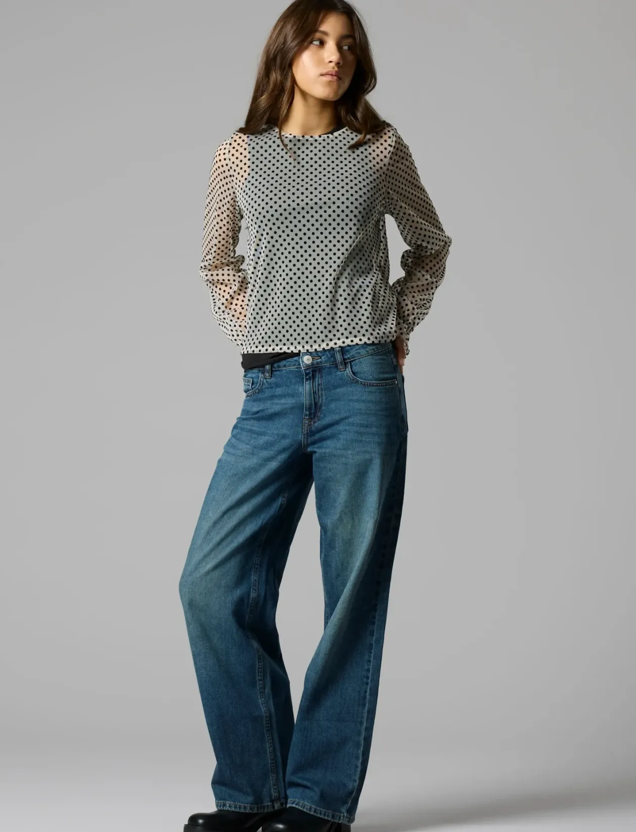 NLFFLEDOT LS O-NECK SHIRT - Bluser & Tunikaer