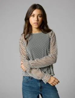 NLFFLEDOT LS O-NECK SHIRT - Bluser & Tunikaer