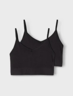 NLFKAILEY RIB BRALETTE 2PACK NOOS - Overdele