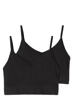 NLFKAILEY RIB BRALETTE 2PACK NOOS - Overdele