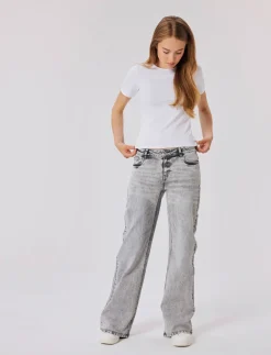 NLFTIANNA DNM LW WIDE PANT NOOS - Brede jeans