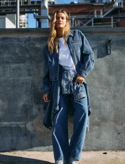 NMALEXA MW LOOSE JEANS FO055MB NOOS - Brede jeans