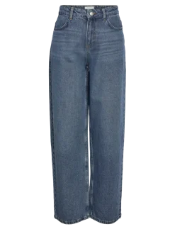 NMALEXA MW LOOSE JEANS FO055MB NOOS - Brede jeans