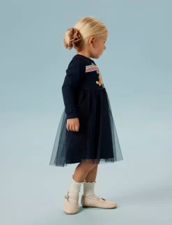 NMFJEAN BLUEY LS TULLE DRESS SKY - Festkjoler