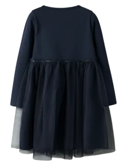 NMFJEAN BLUEY LS TULLE DRESS SKY - Festkjoler
