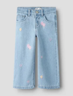 NMFROSE WIDE EMB JEANS 4999-ZA - Brede jeans