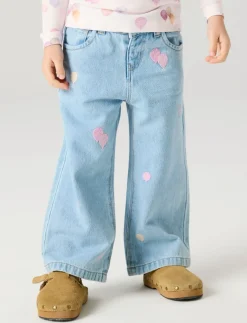 NMFROSE WIDE EMB JEANS 4999-ZA - Brede jeans
