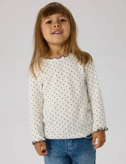 NMFTANIA LS SLIM TOP - Langærmede t-shirts
