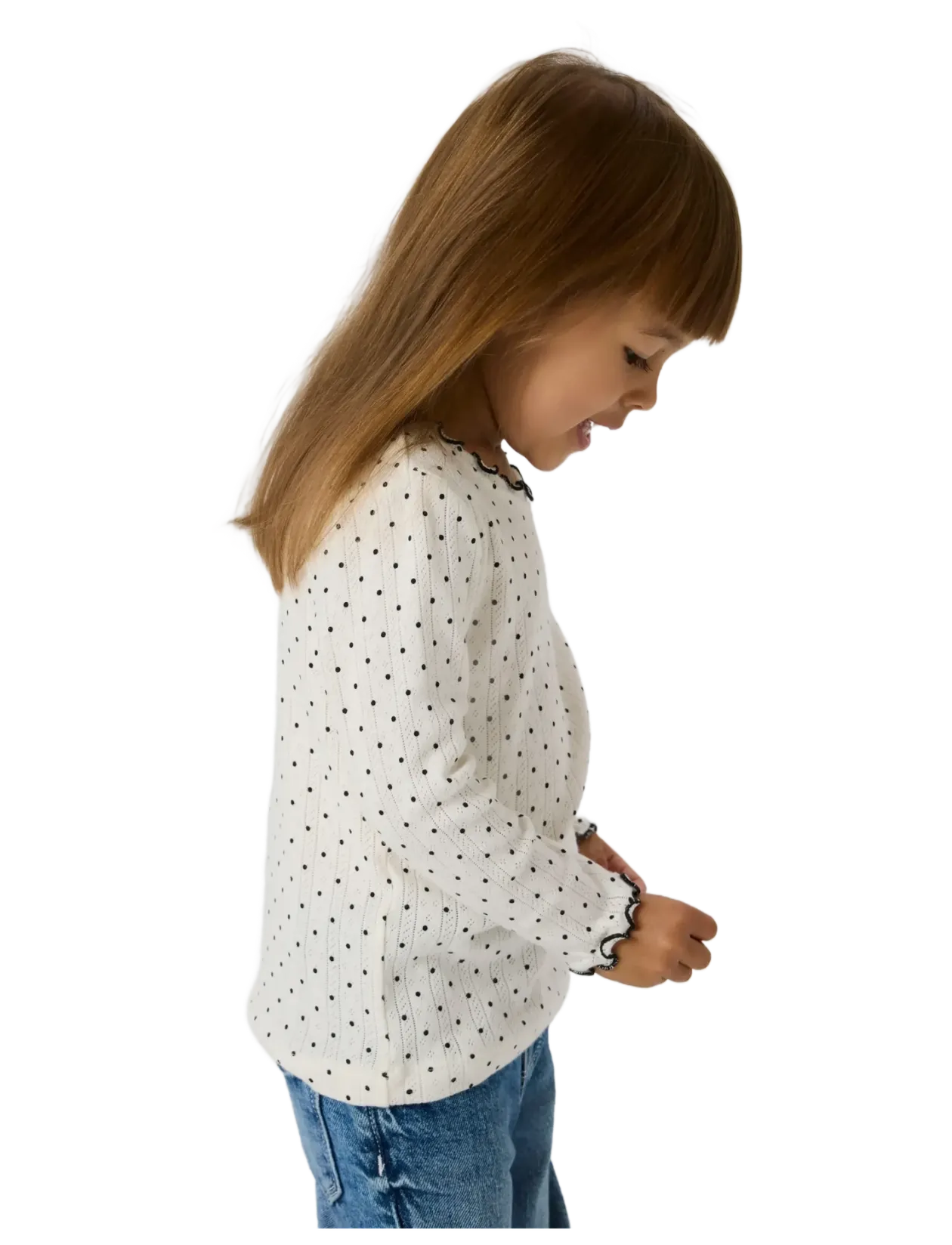 NMFTANIA LS SLIM TOP - Langærmede t-shirts
