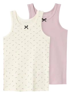 NMFTANK TOP 2P BUTTERCREAM FLORAL NOOS - Overdele