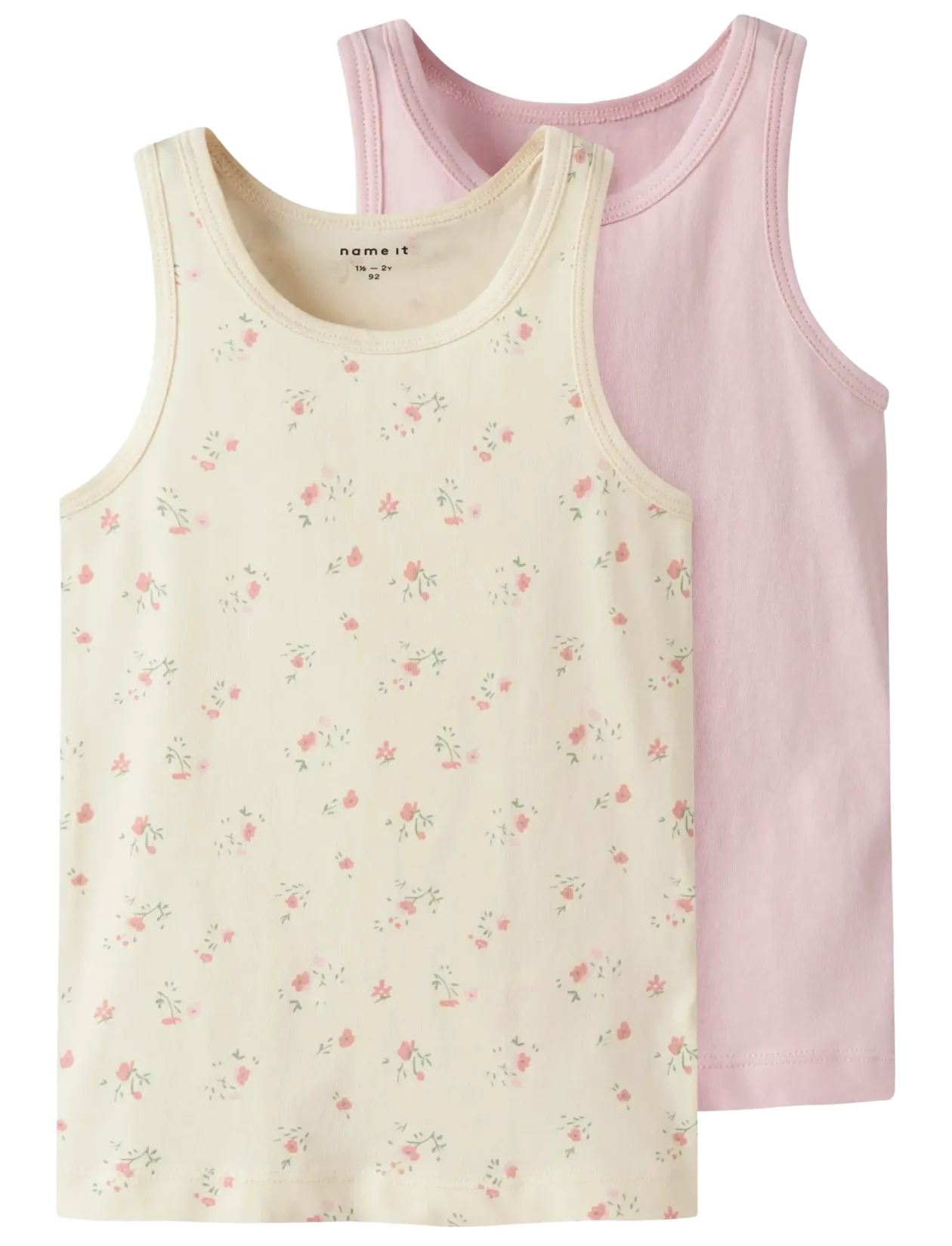 NMFTANK TOP 2P FLOWER NOOS - Ærmeløse
