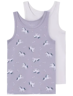 NMFTANK TOP 2P LAVENDER UNICORN NOOS - Overdele