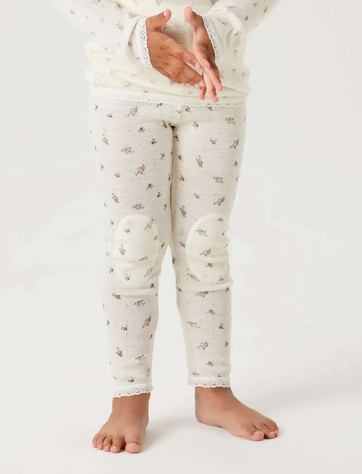 NMFWANG WOOL NEEDLE LEGGING NOOS - Leggings