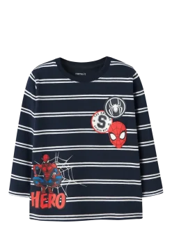 NMMFREMAN SPIDER LS NREG TOP MAR - Langærmede t-shirts